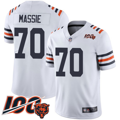 Chicago Bears Limited White Men Bobby Massie Jersey NFL Football #70 100th Season->women nfl jersey->Women Jersey